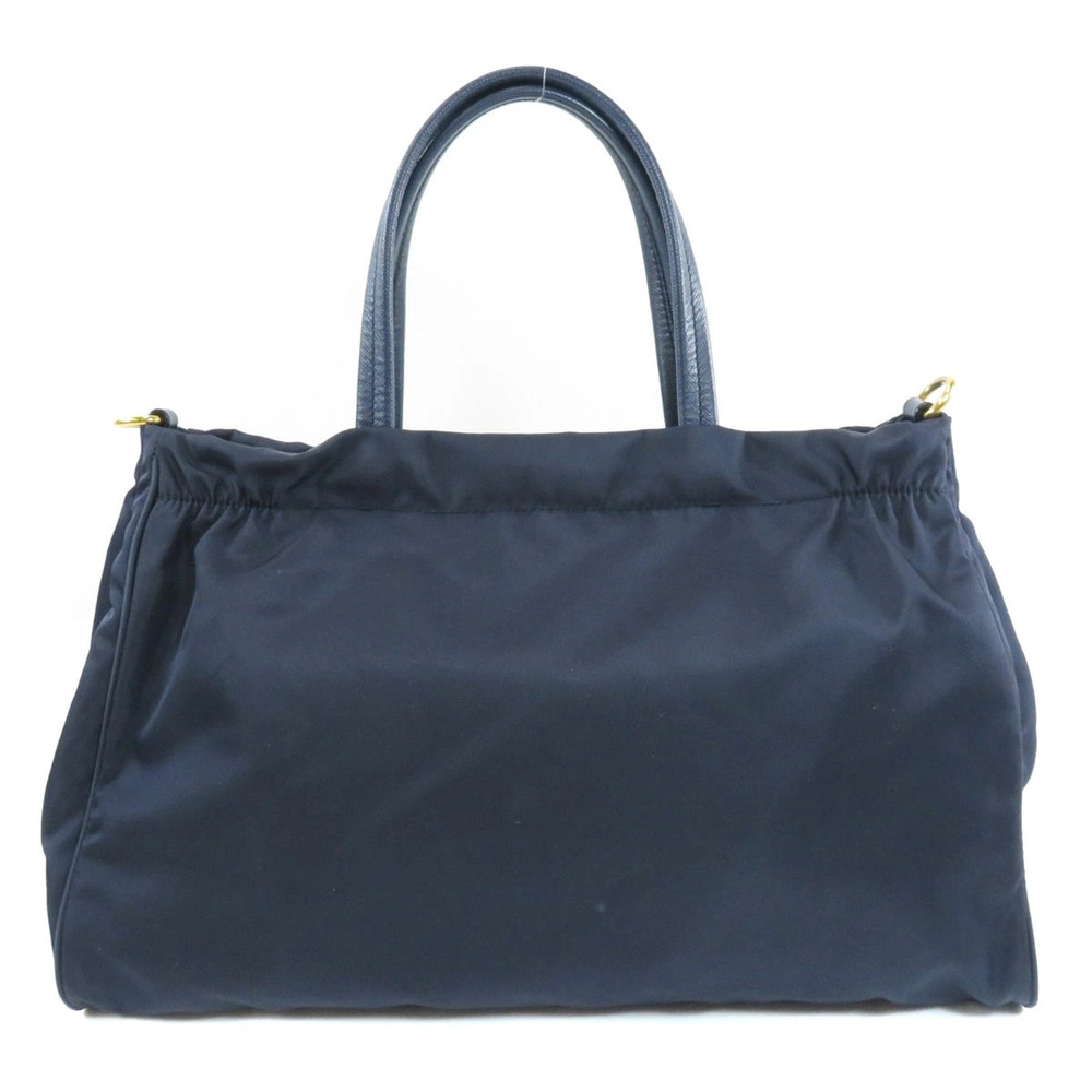 Prada dark bag tote blue Shoulder convertible black Blue Black